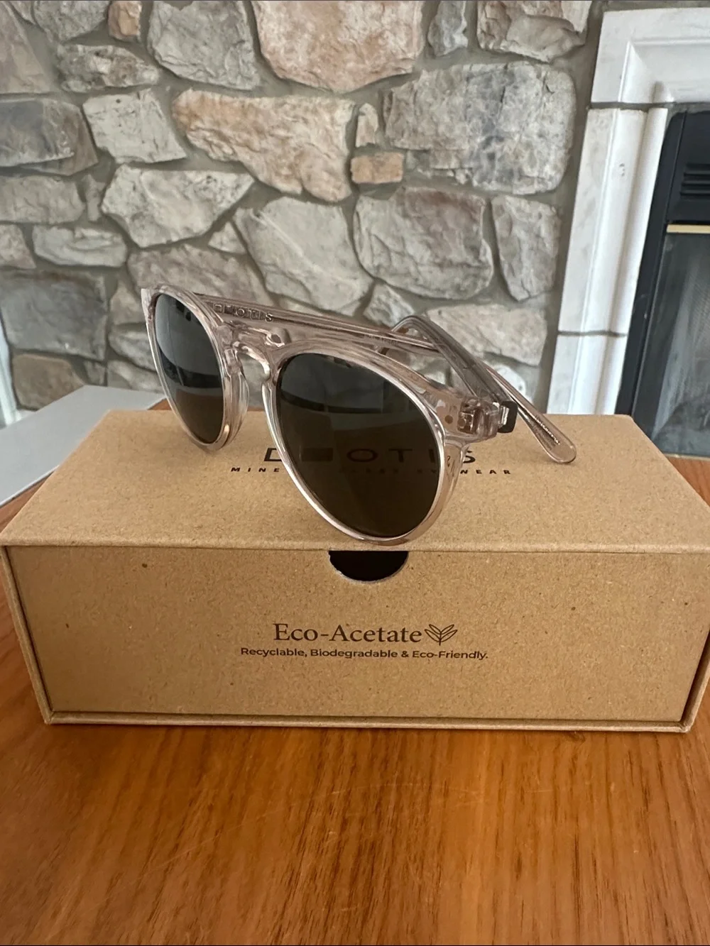 Eco Clear Sunglasses with Smokey Blue Polar Lenses
